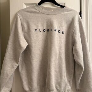 Brandy Melville Gray Sweatshirt with Navy Lettering